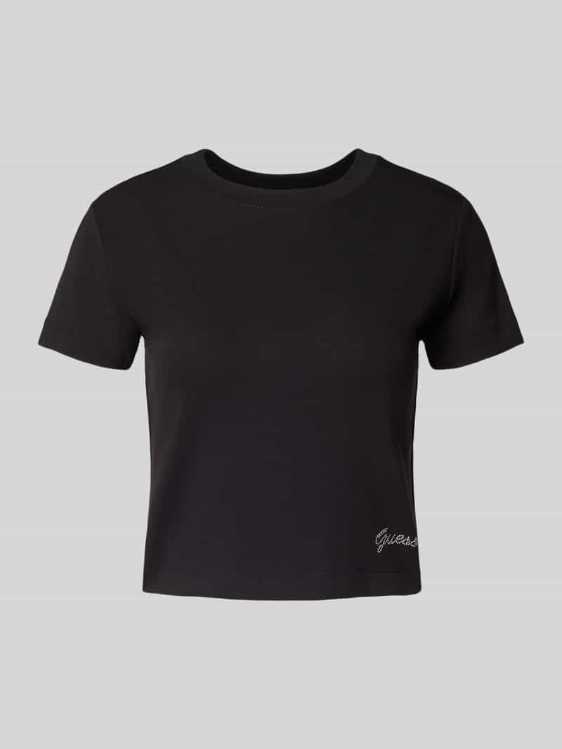 T-shirt z detalem z logo