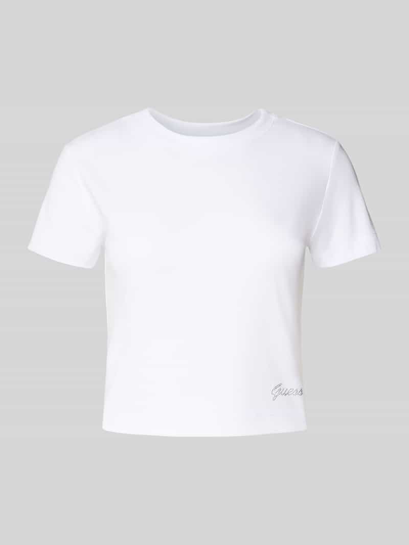 T-shirt z detalem z logo