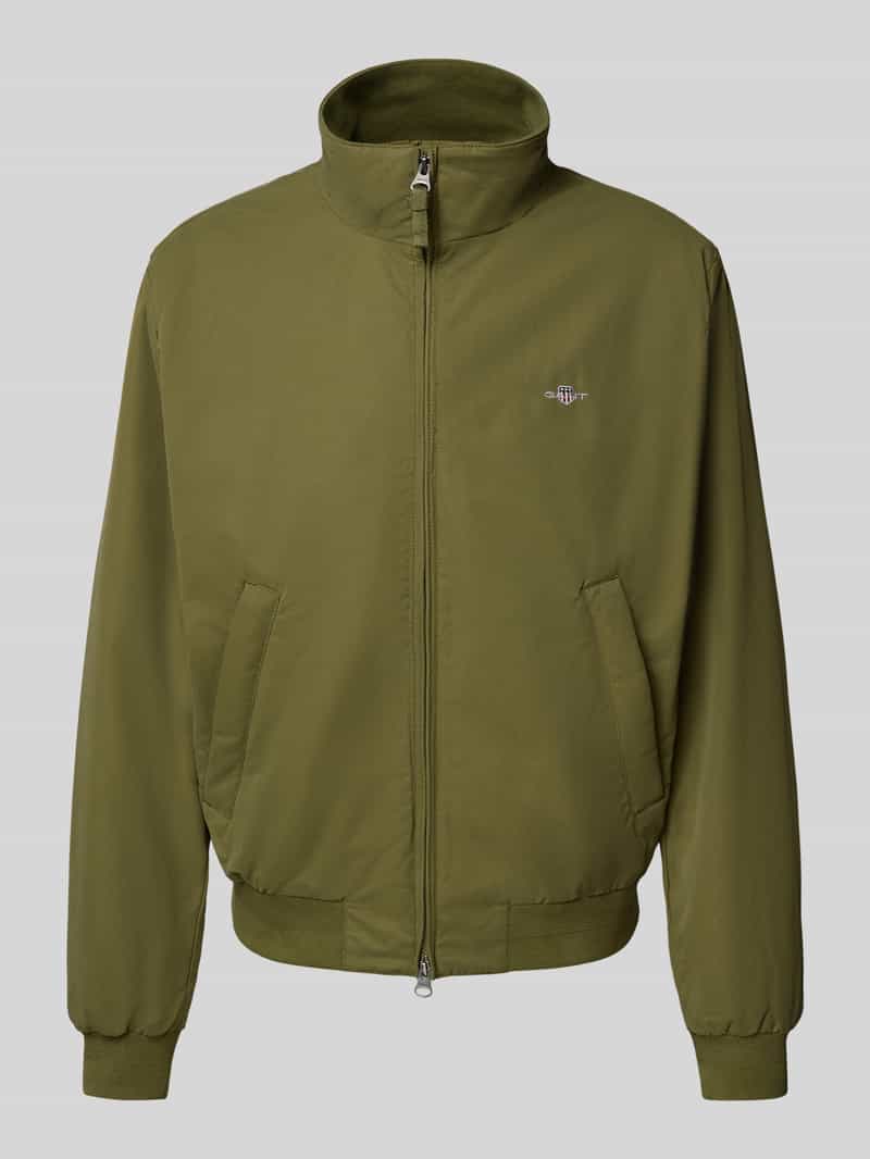 Kurtka ze stójką i wyhaftowanym logo