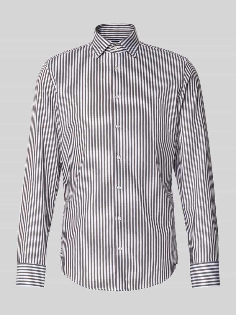 Koszula biznesowa o kroju slim fit z listwą guzikową