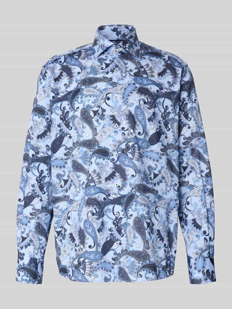 Koszula biznesowa o kroju comfort fit z listwą guzikową