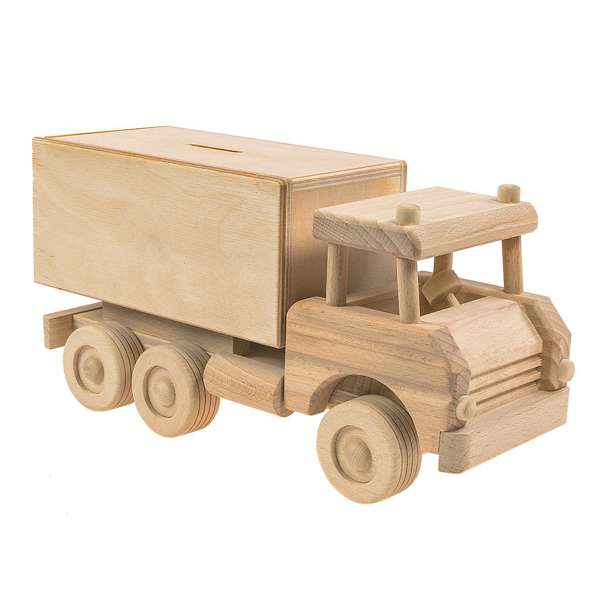 Drewniana zabawka skarbonka John Paddle - Duża Ciężarówka Uniwersalny