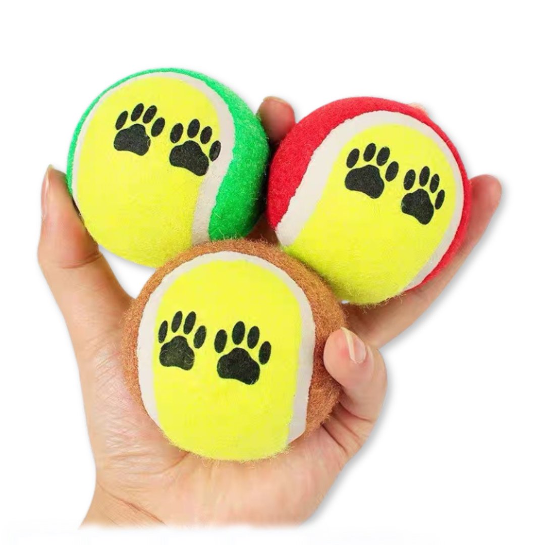 ZESTAW PIŁKI DO RZUCANIA TENISOWE PIŁKA TENISOWA ZABAWKA DLA PSA PSÓW 3 szt