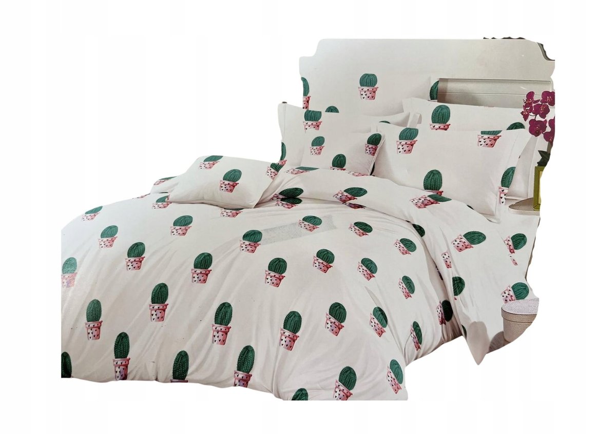 Pościel bawełniana satynowa 160x200 komplet + 2x 70x80 dwustronna-Miekka