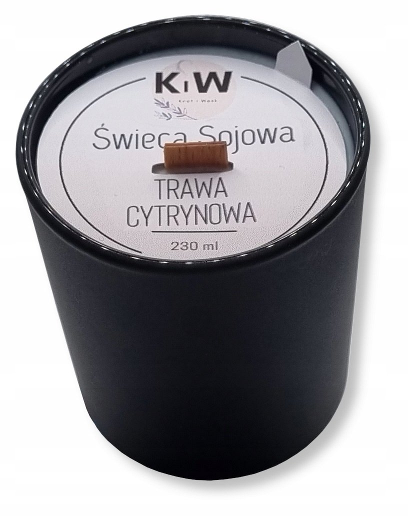 Świeca Sojowa Handmade 230 ml Trawa Cytrynowa