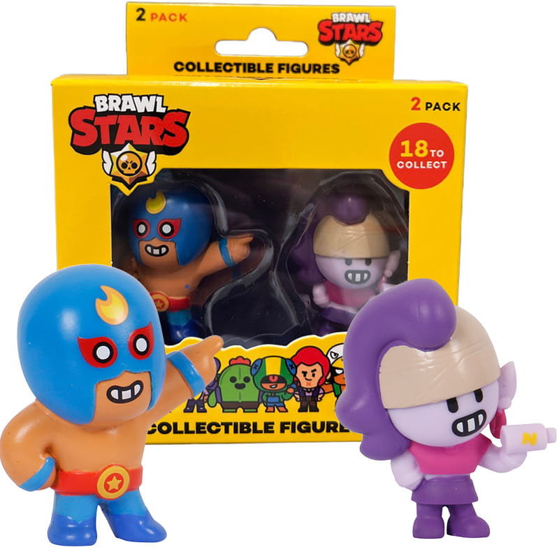 BRAWL STARS Seria 2 - Zestaw 2 Figurek Kolekcjonerskich EL PRIMO i EMZ