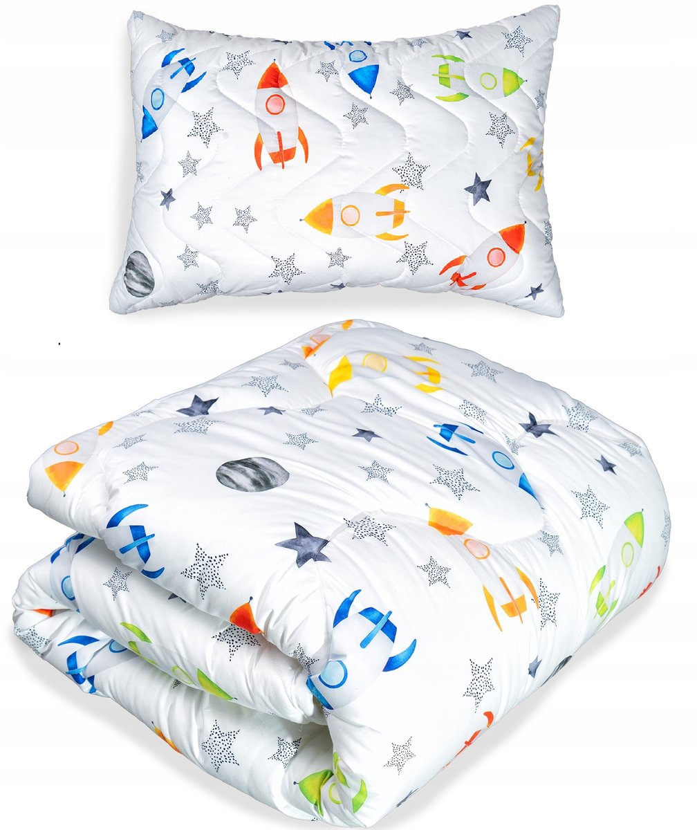 KOMPLET DZIECIĘCY 100x135 40x60 KOŁDRA PODUSZKA Z NADRUKIEM POLSKI PRODUKT
