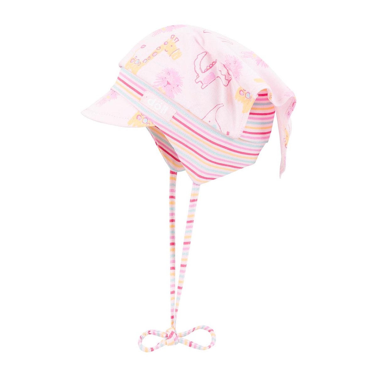 Czapka z chustką, z daszkiem wiązana Döll r.39