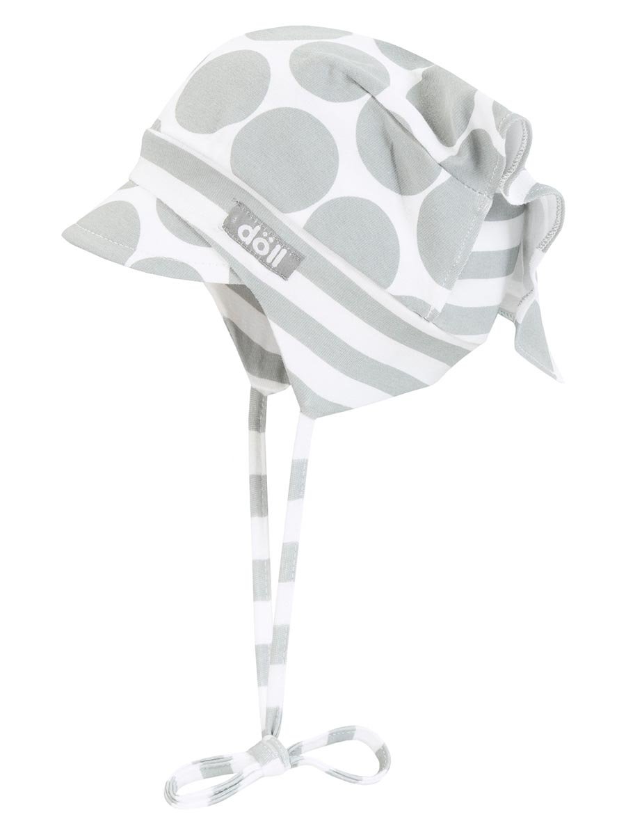 Czapka z chustką, z daszkiem i sznurkiem z dżerseju Döll r.43