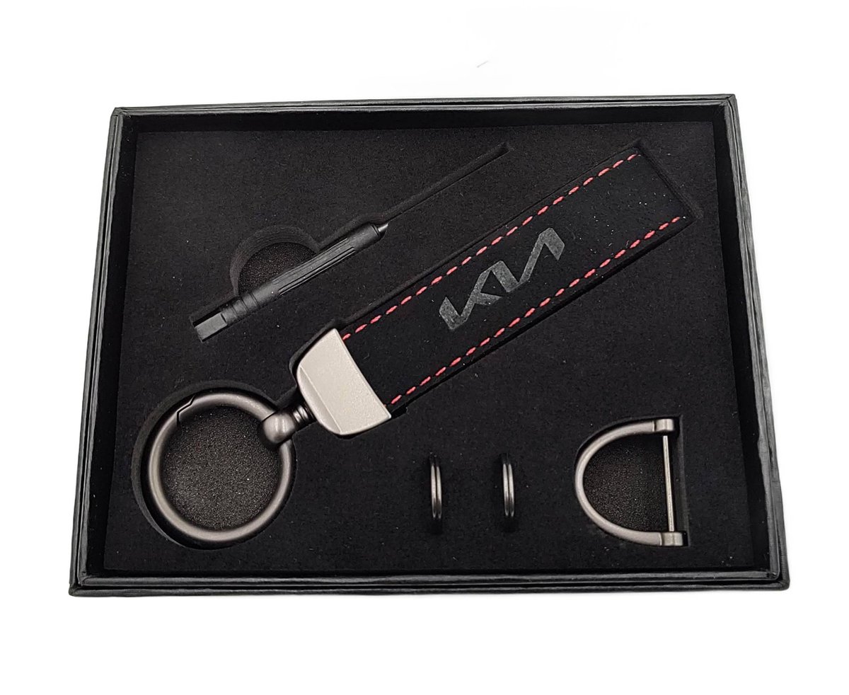 KIA BRELOK samochodowy BRELOCZEK do kluczy KIA NOWE LOGO! + pudełko na prezent