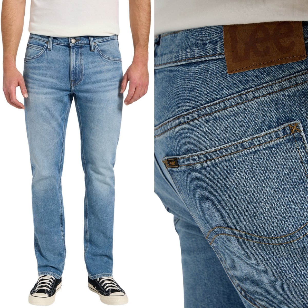 Lee DAREN Marine Blue DżINS proste męskie spodnie jeansowe na lato W30 L34