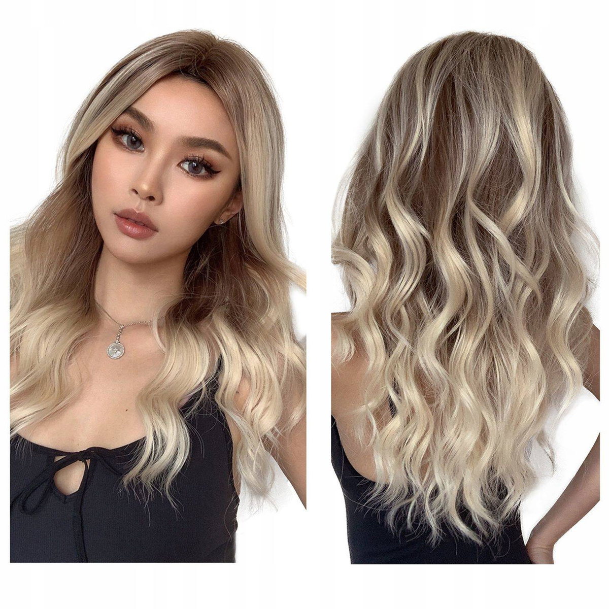 Peruka blond falowana lace front