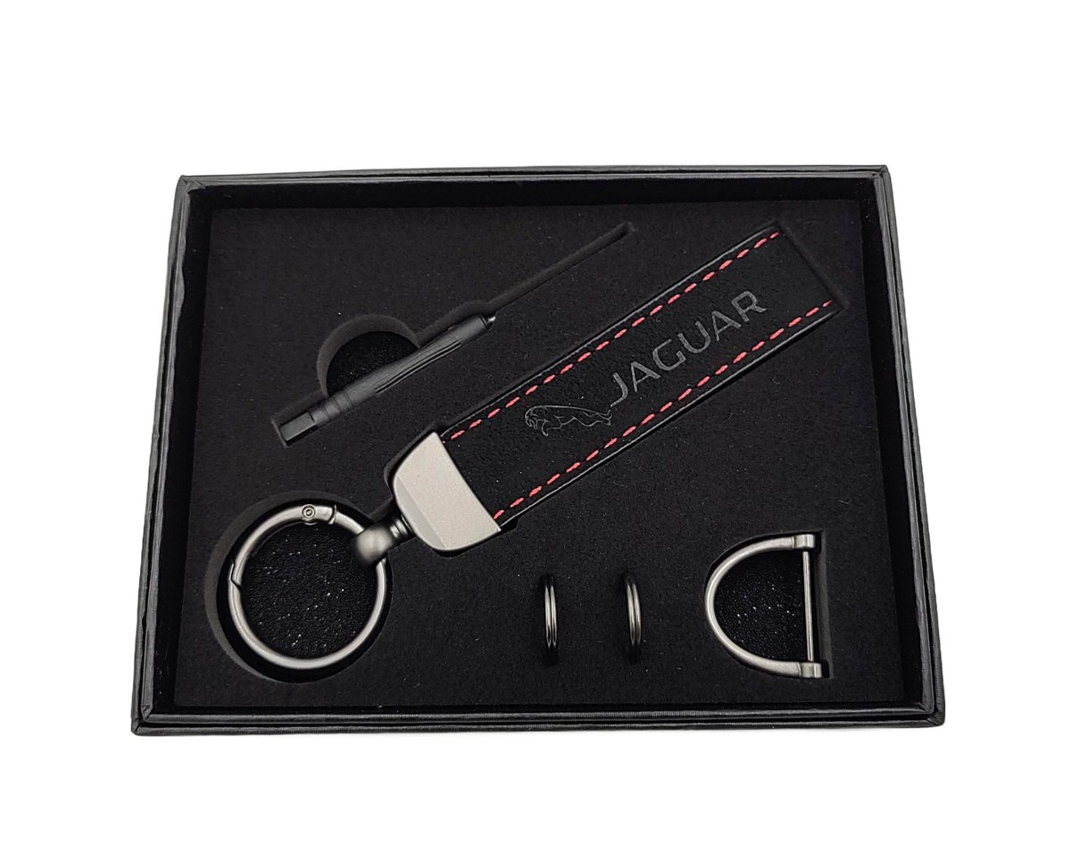 JAGUAR BRELOK samochodowy JAGUAR BRELOCZEK do kluczy SMYCZKA JAGUAR + pudełko na prezent