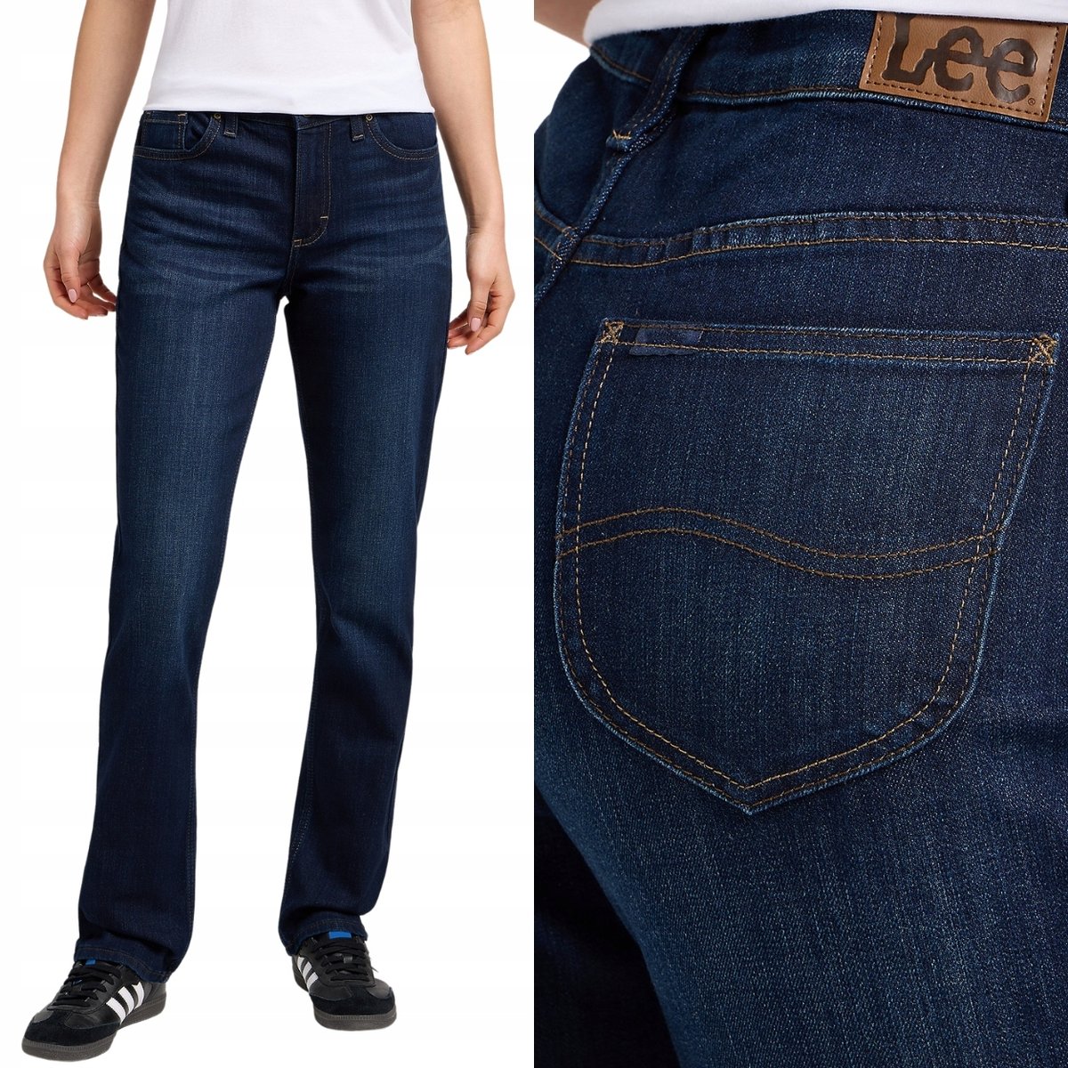Lee LEGENDARY REGULAR Nightshade proste damskie spodnie jeansowe W29 L33