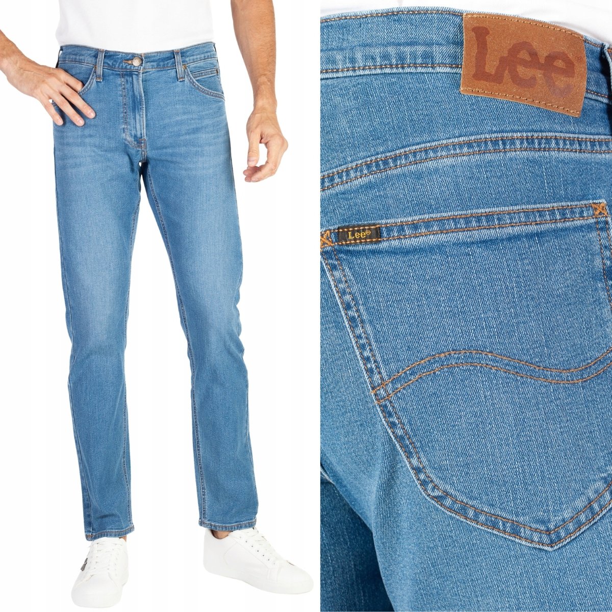 Lee DAREN ZIP FLY Light Hunt proste męskie spodnie jeansowe na lato W29 L32