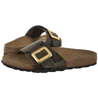 Klapki Catalina Cushion Buckle Shiny Snake Sage 1030320 (BK317-b) Birkenstock