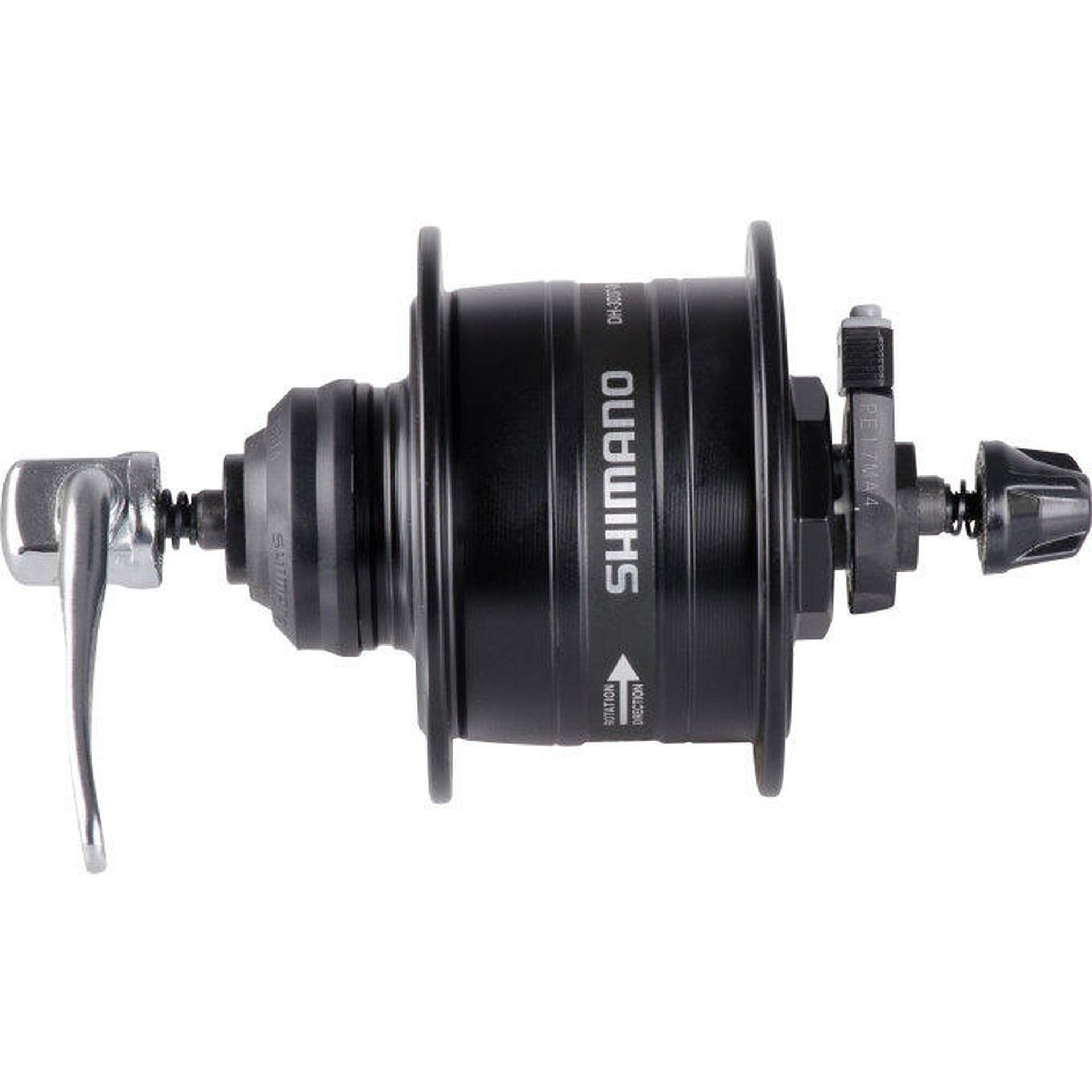 Shimano DH-3D37-QR Hub Dynamo 3 Watt Disc CL, czarny 36H 2022 Piasty miejskie i trekkingowe EDH3D37ALG5
