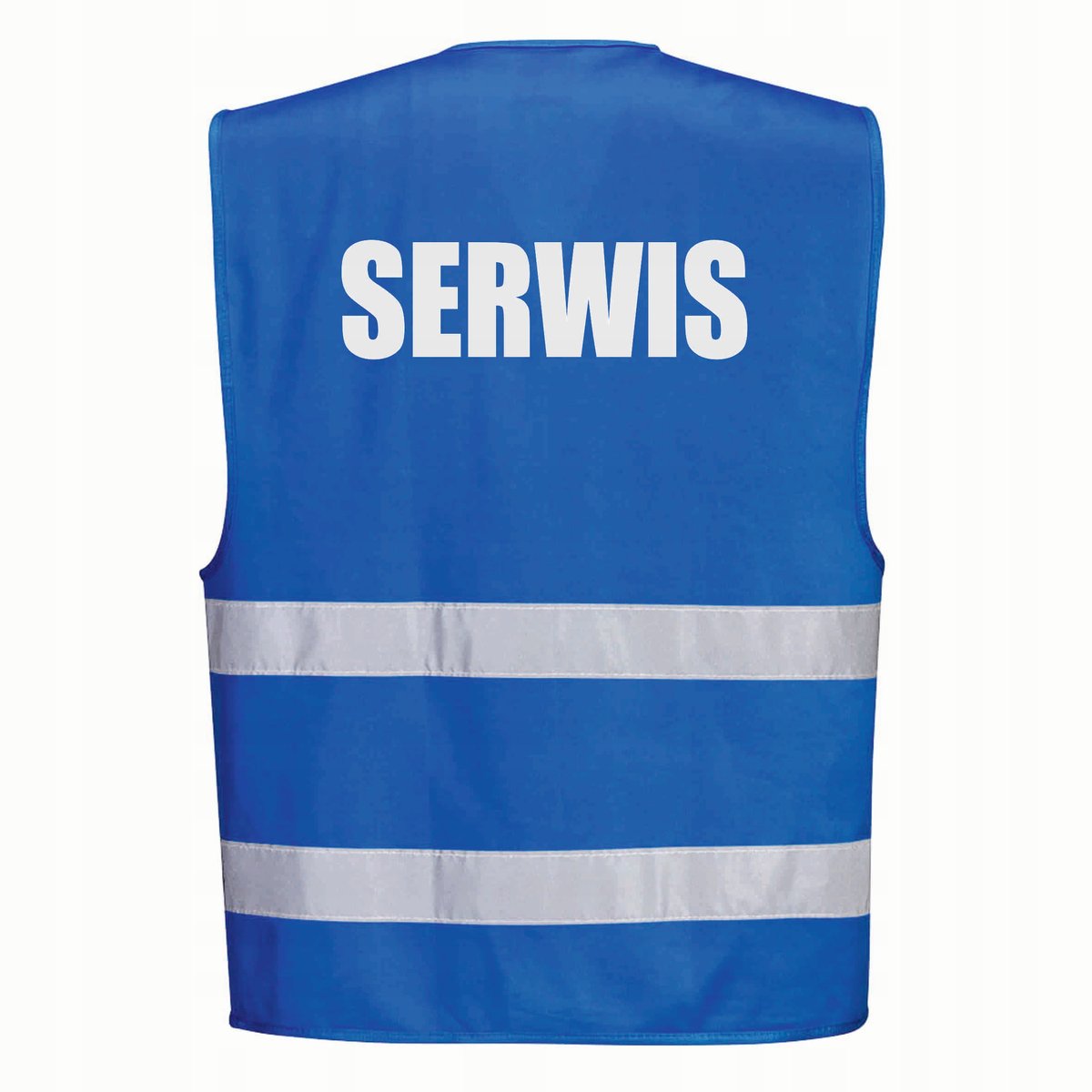 Kamizelka PORTWEST Niebieska rozmiar L-XL z nadrukiem SERWIS