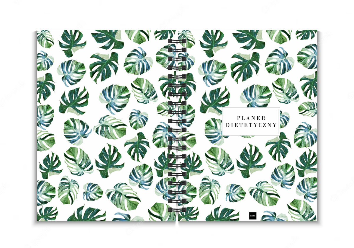 JUFIMI Planer diety dietetyczny plan żywieniowy odchudzanie dziennik jedzenia MONSTERY okładka twarda