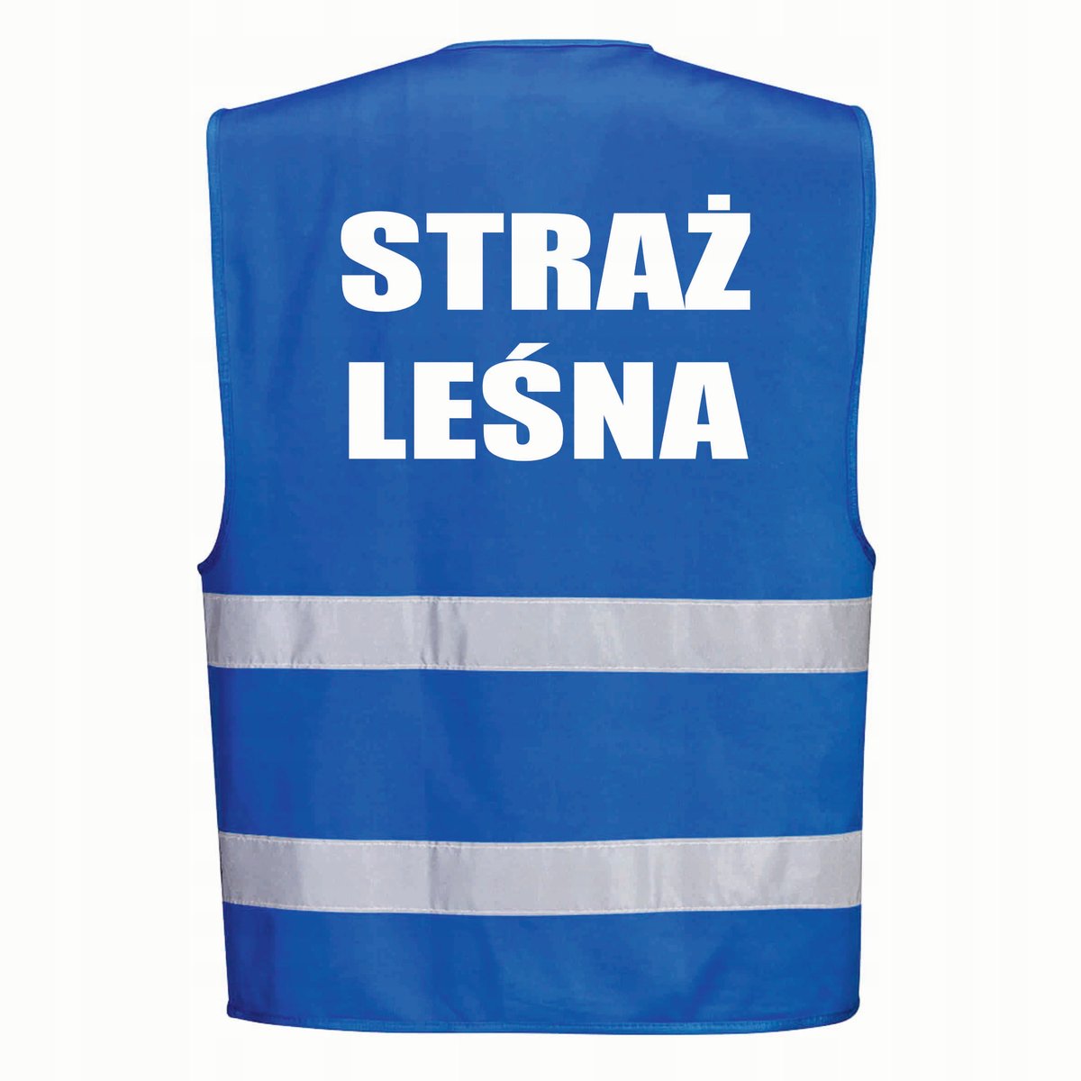 Kamizelka PORTWEST Niebieska rozmiar L-XL z nadrukiem STRAŻ LEŚNA