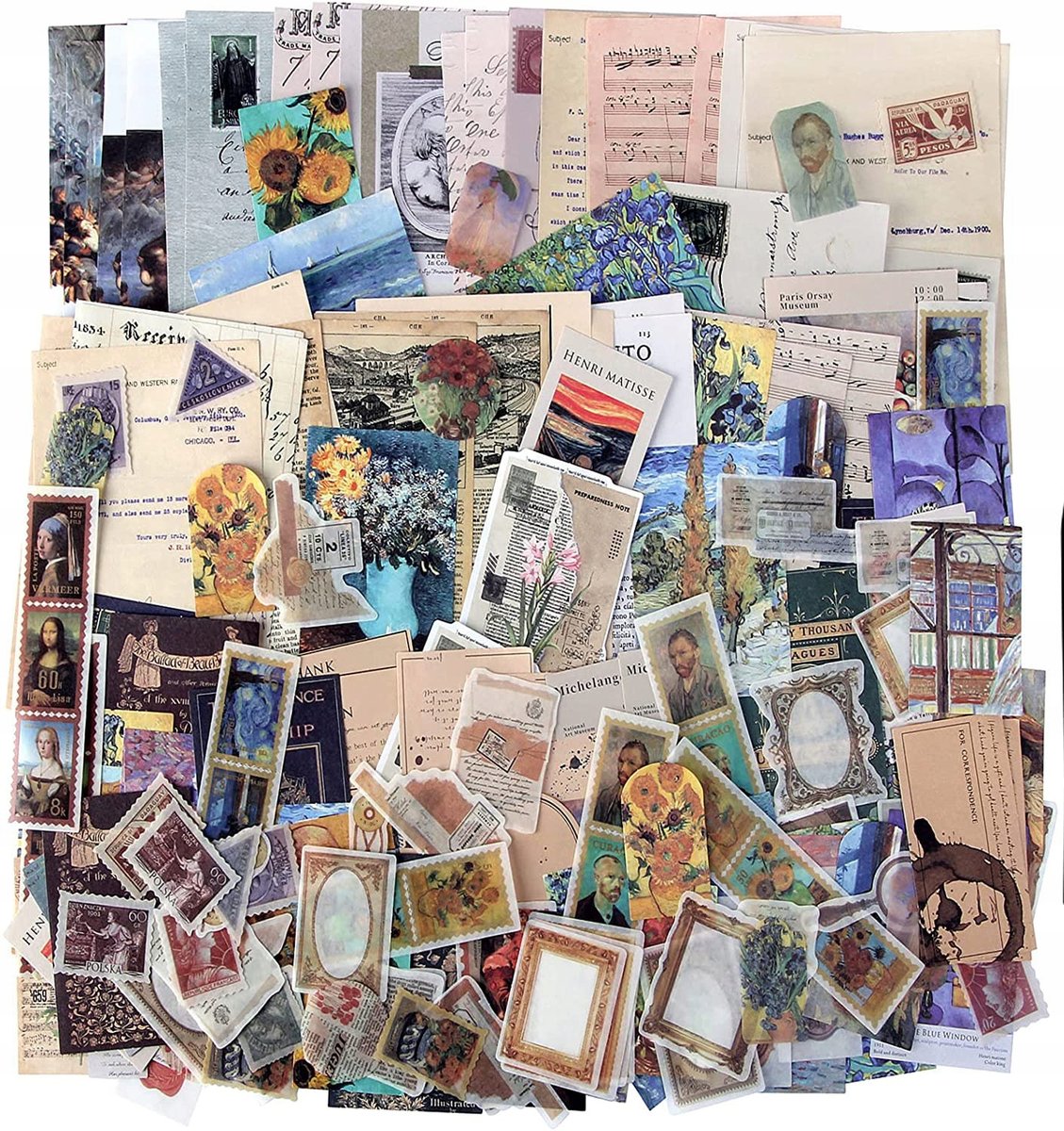 NAKLEJKI SCRAPBOOKINGU ARTYSTYCZNE OZDOBNE ZESTAW