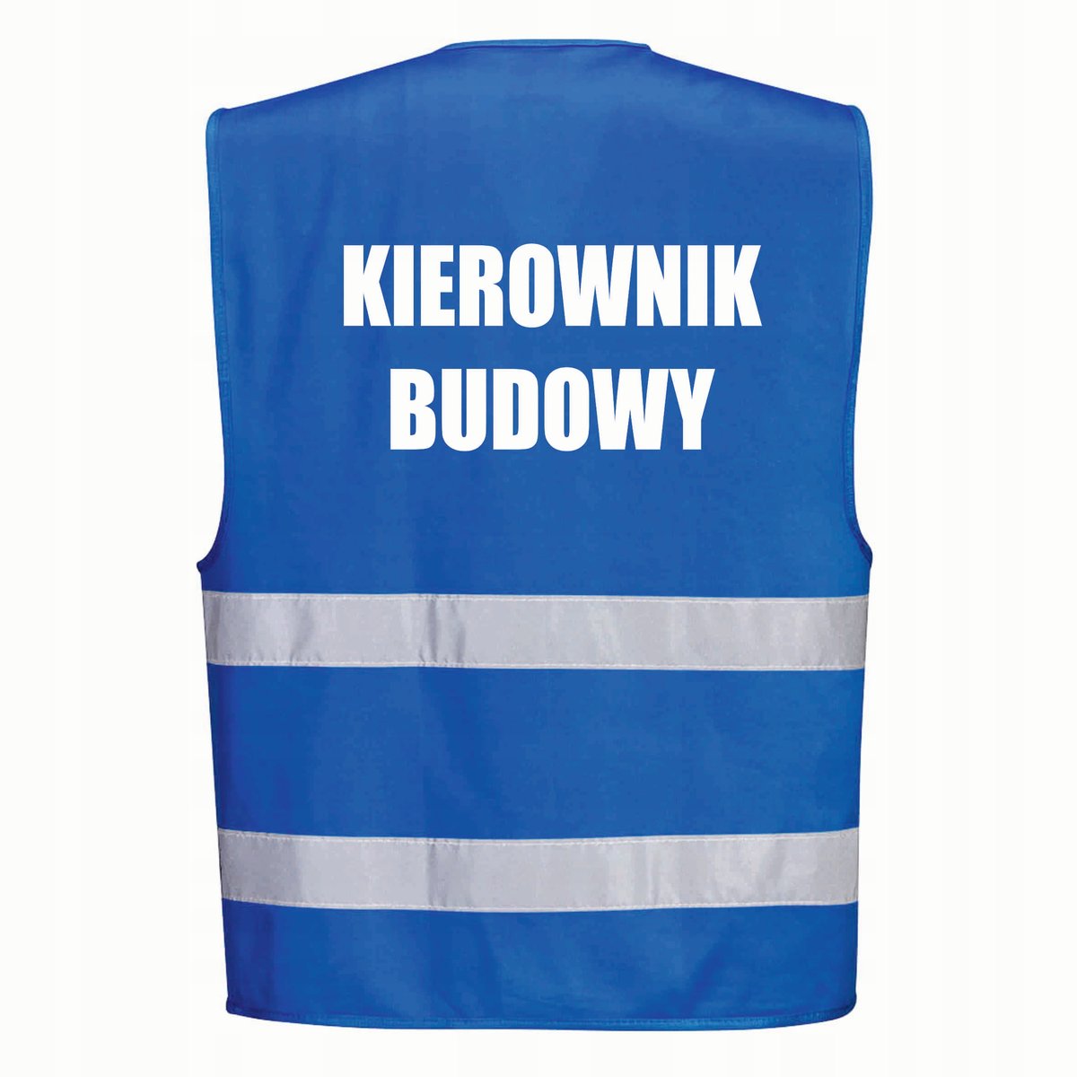 Kamizelka PORTWEST Niebieska rozmiar L/XL z nadrukiem KIEROWNIK BUDOWY