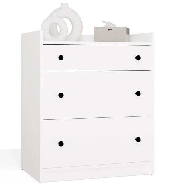 Biała komoda z 3 szufladami - Waxid