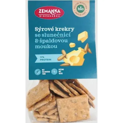 Zemanka Krakersy z serem i słonecznikiem 100 g Bio - żywność