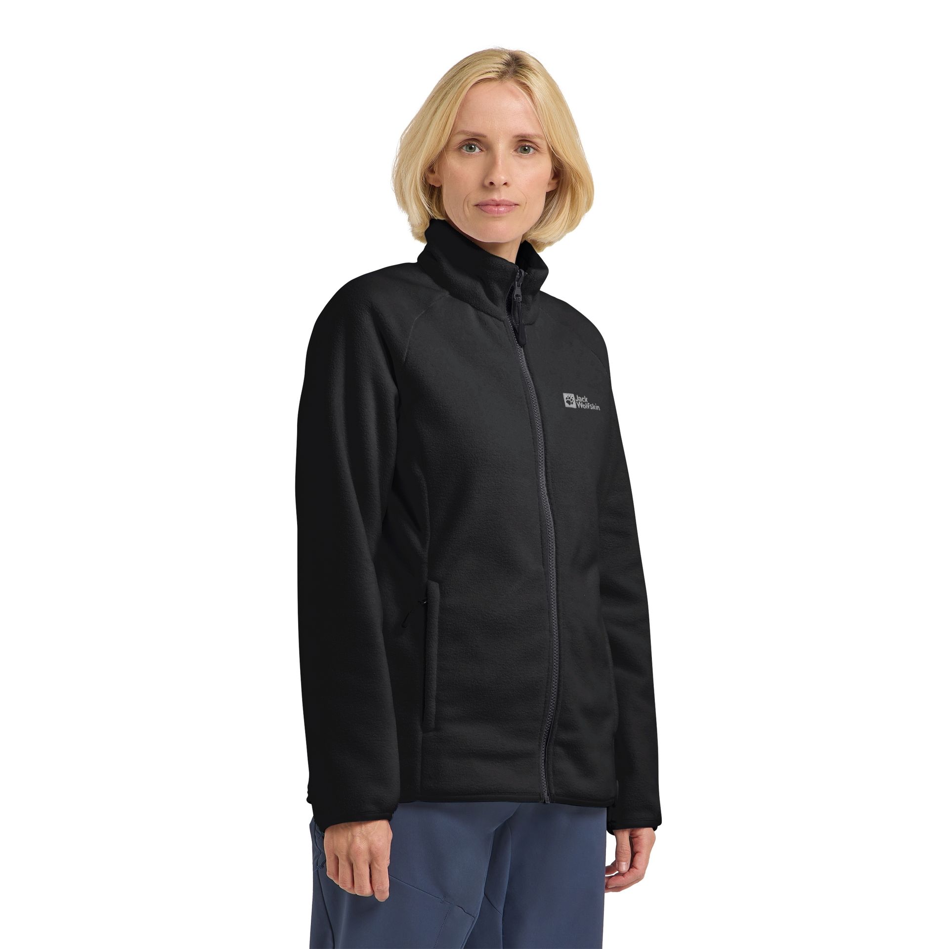 Damska kurtka polarowa Jack Wolfskin MOONRISE FZ W black - S
