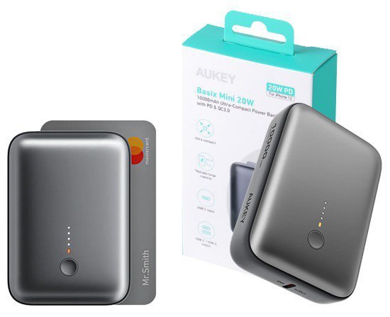 Aukey PB-Y55 MINI PowerBank 10000mAh 22.5W 2xUSB PD QC