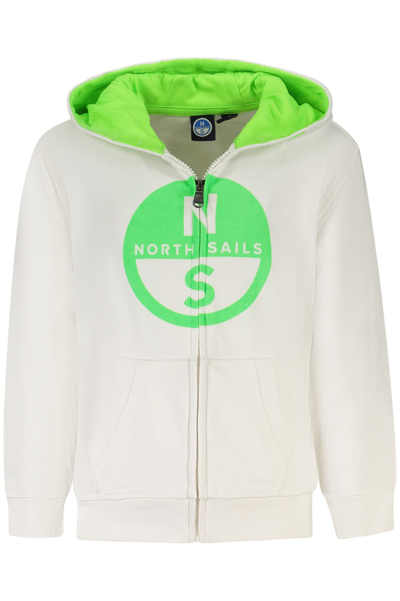 NORTH SAILS DZIECIĘCA BLUZA Z ROZPINANYM NA ZAMEK BIAŁA