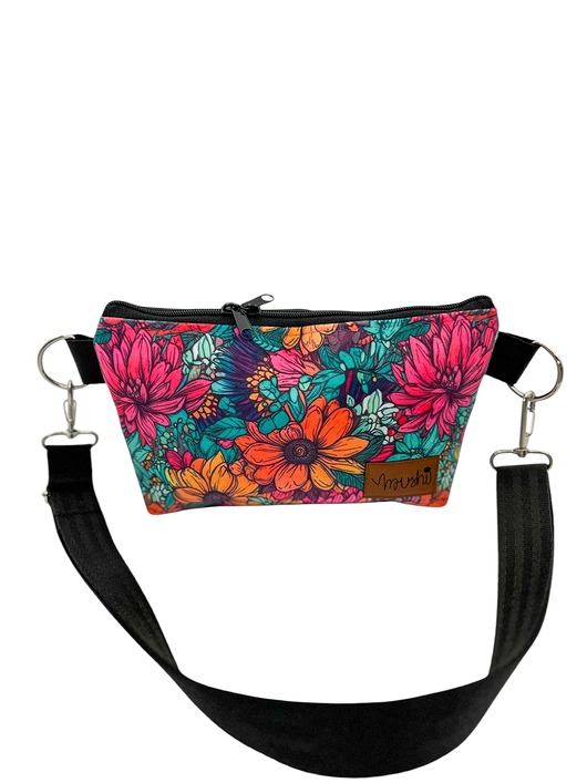 Torebka Neonowe kwiaty welur