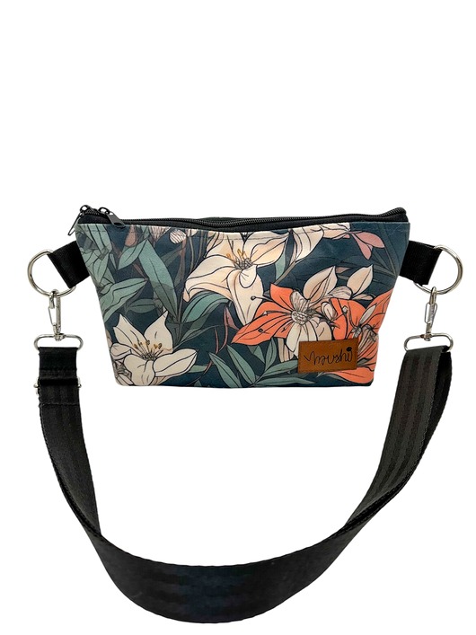 Torebka Jesienne kwiaty welur