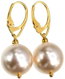 Wyjątkowe Kolczyki Perły Seashell Złote Srebro