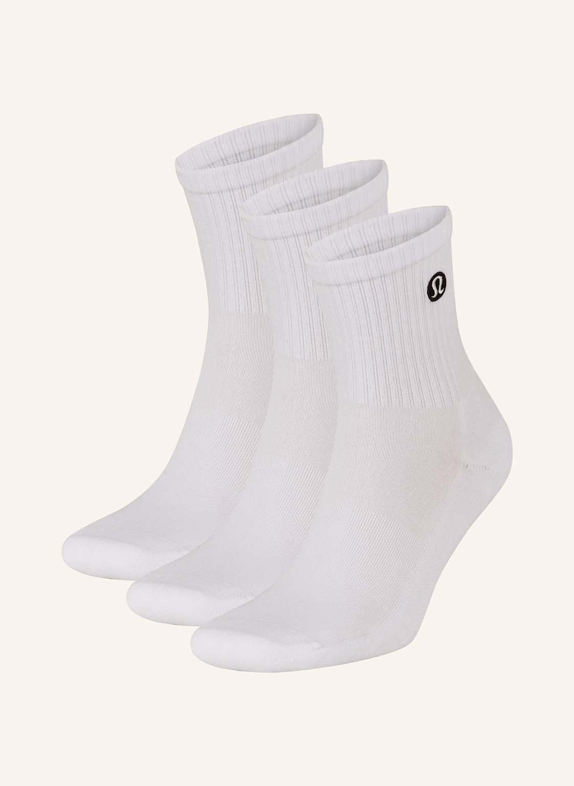 Lululemon Skarpety Sportowe Daily Essential, 3 Pary weiss