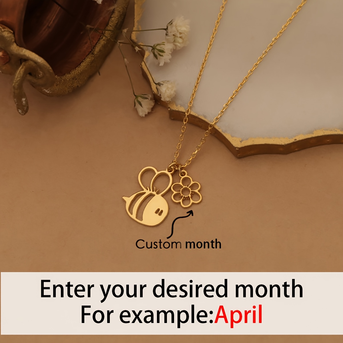 TEMU Osobniczony, uroczy naszyjnik z wisiorkiem w postaci psa i kwiatu dla kobiet - Regulowany łańcuch ze stali nierdzewnej 304L z okazji urodzin i