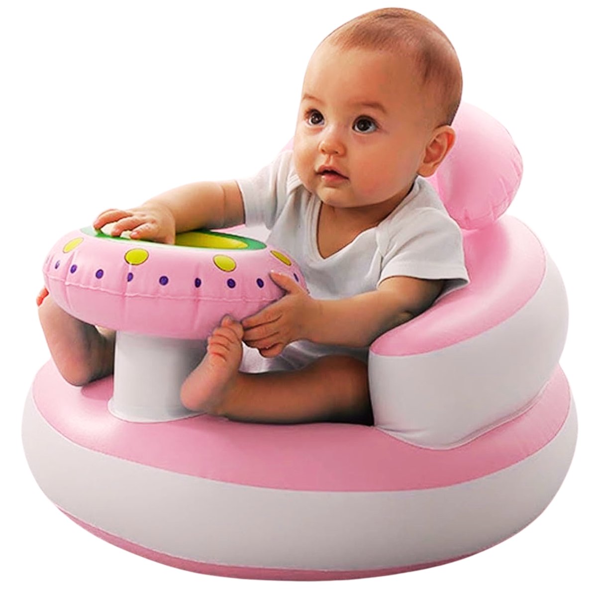 Siedzisko Dmuchane Dla Niemowlaka Wygodne Krzesełko Do Karmienia 6m+