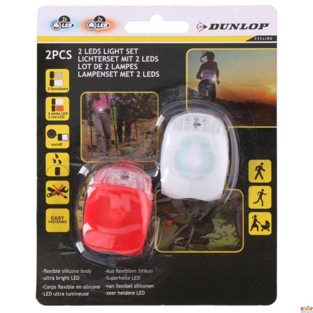 Dunlop Lampka rowerowa silikonowa diody LED Dunlop x2 205320