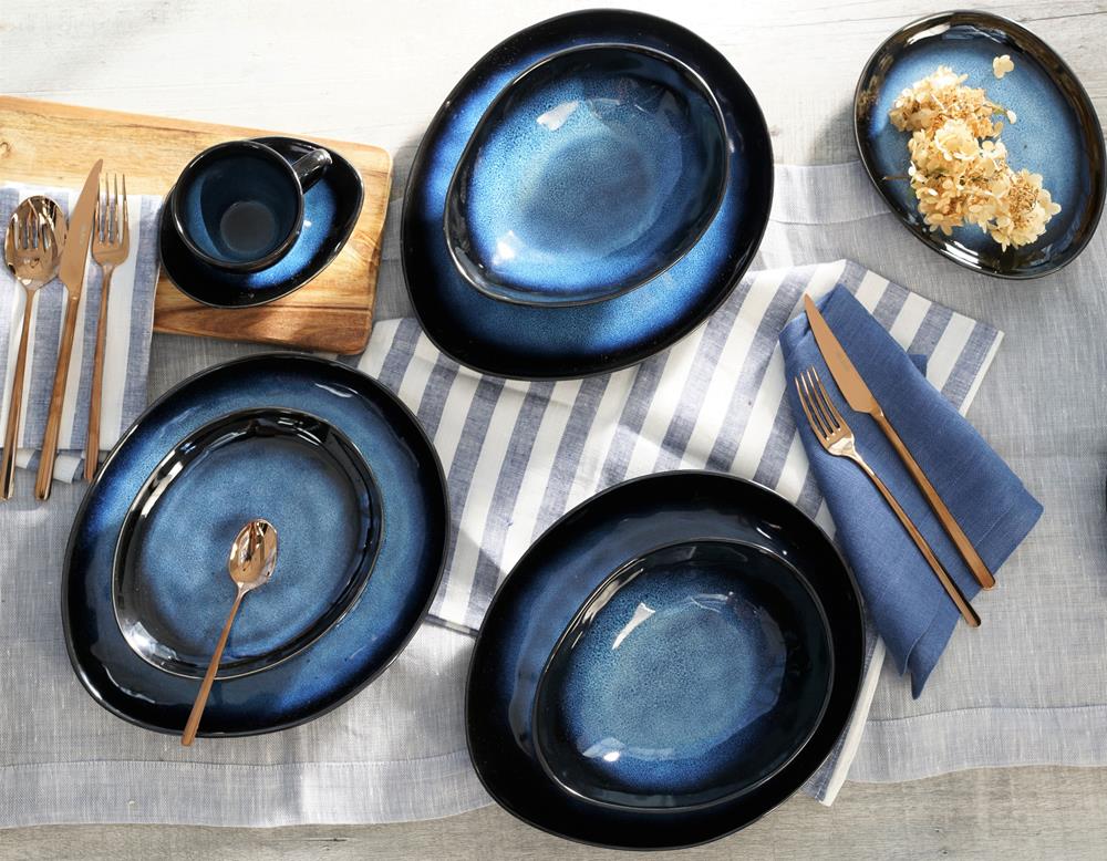 Serwis obiadowo kawowy na 12 osób DARK NIGHT