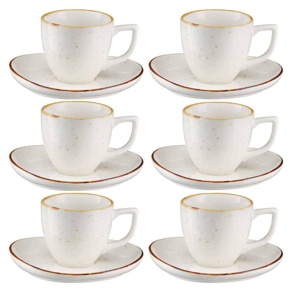 Komplet filiżanek porcelanowych 200 ml 6 sztuk AMMOS