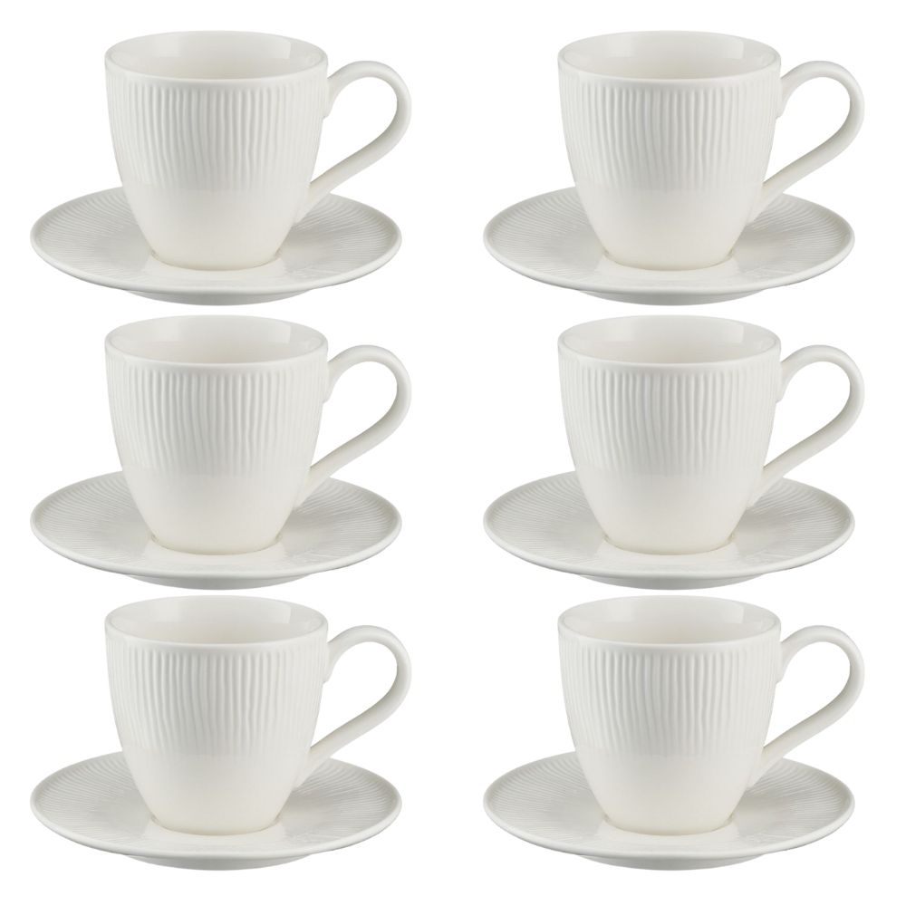 Komplet filiżanek porcelanowych 220 ml ze spodkiem BONITA