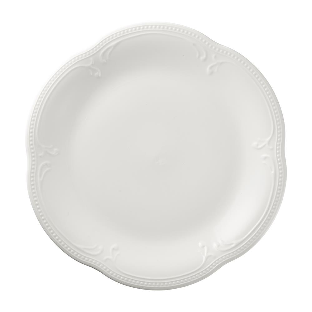 Talerz do ciasta porcelanowy 30 cm WHITE PRINCESS