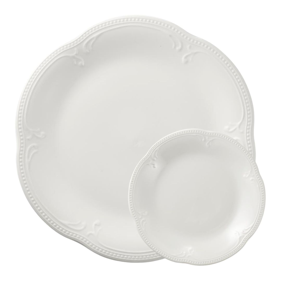 Zestaw do ciasta porcelanowy na 6 osób WHITE PRINCESS