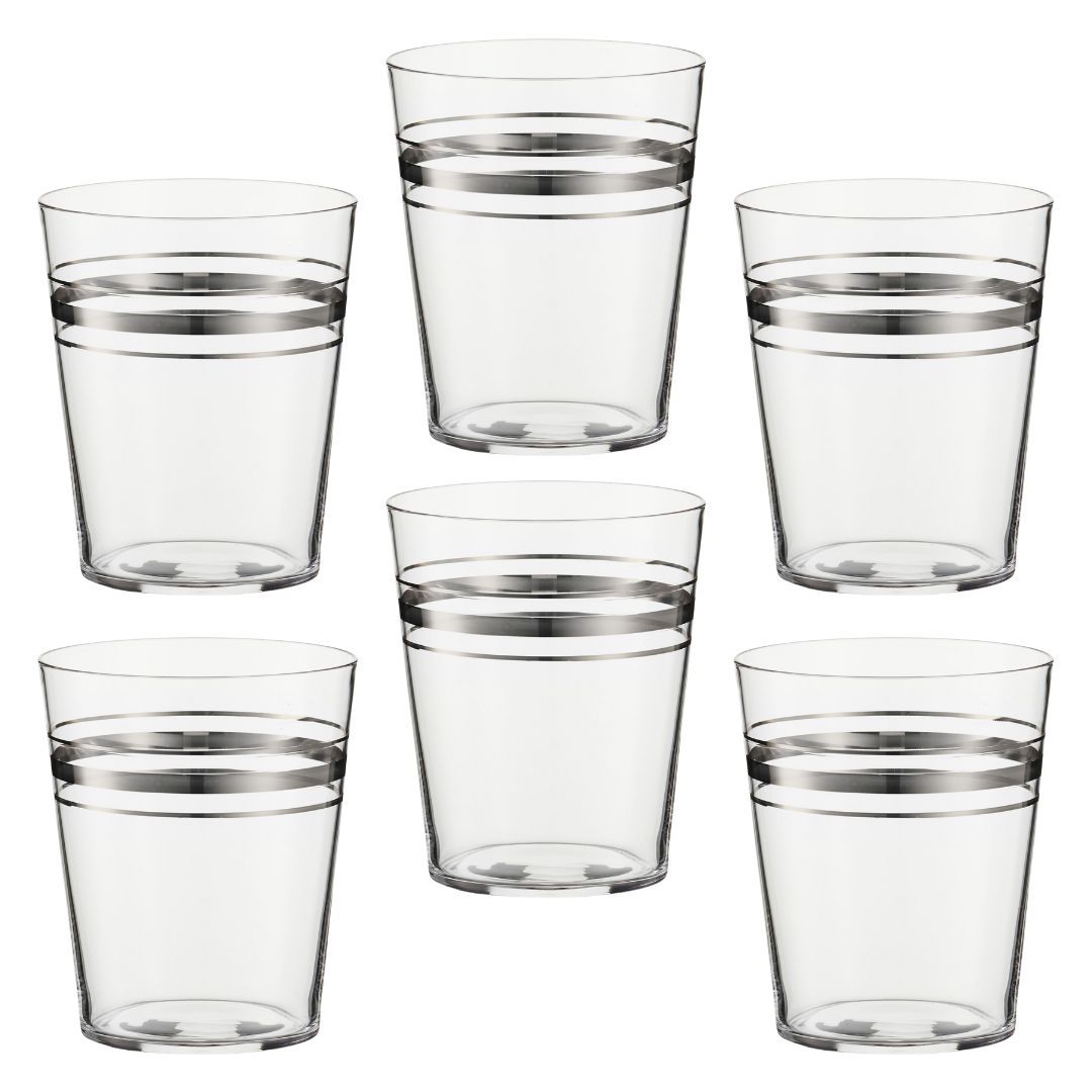 Zestaw szklanek 350 ml 6 sztuk STILLA PLATIN