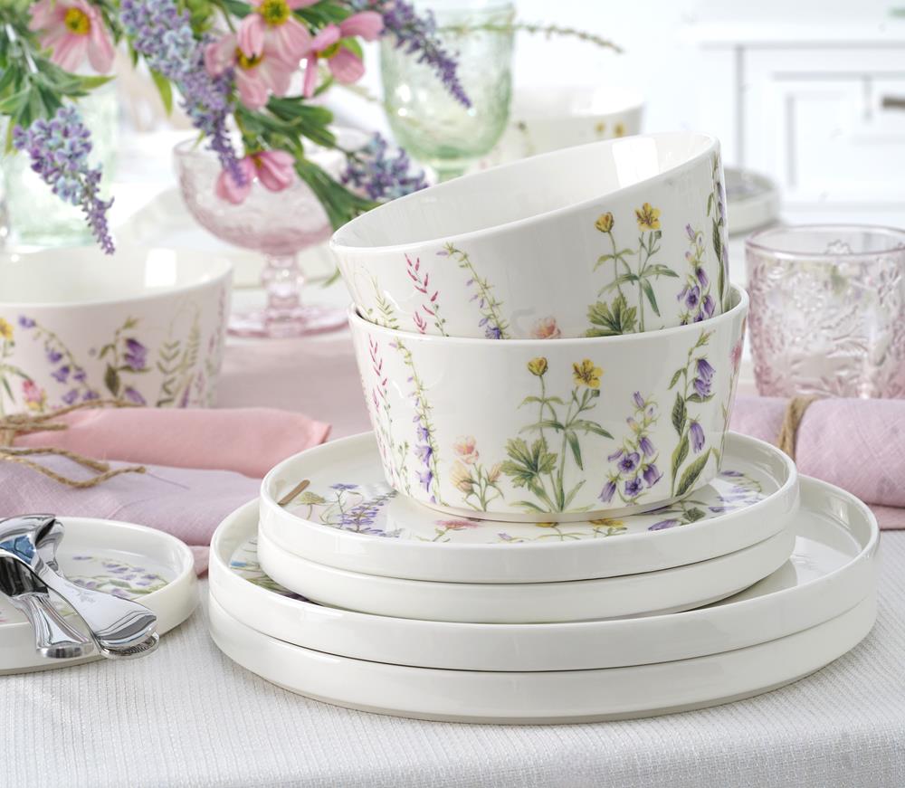 Serwis obiadowy na 12 osób porcelanowy VIOLA