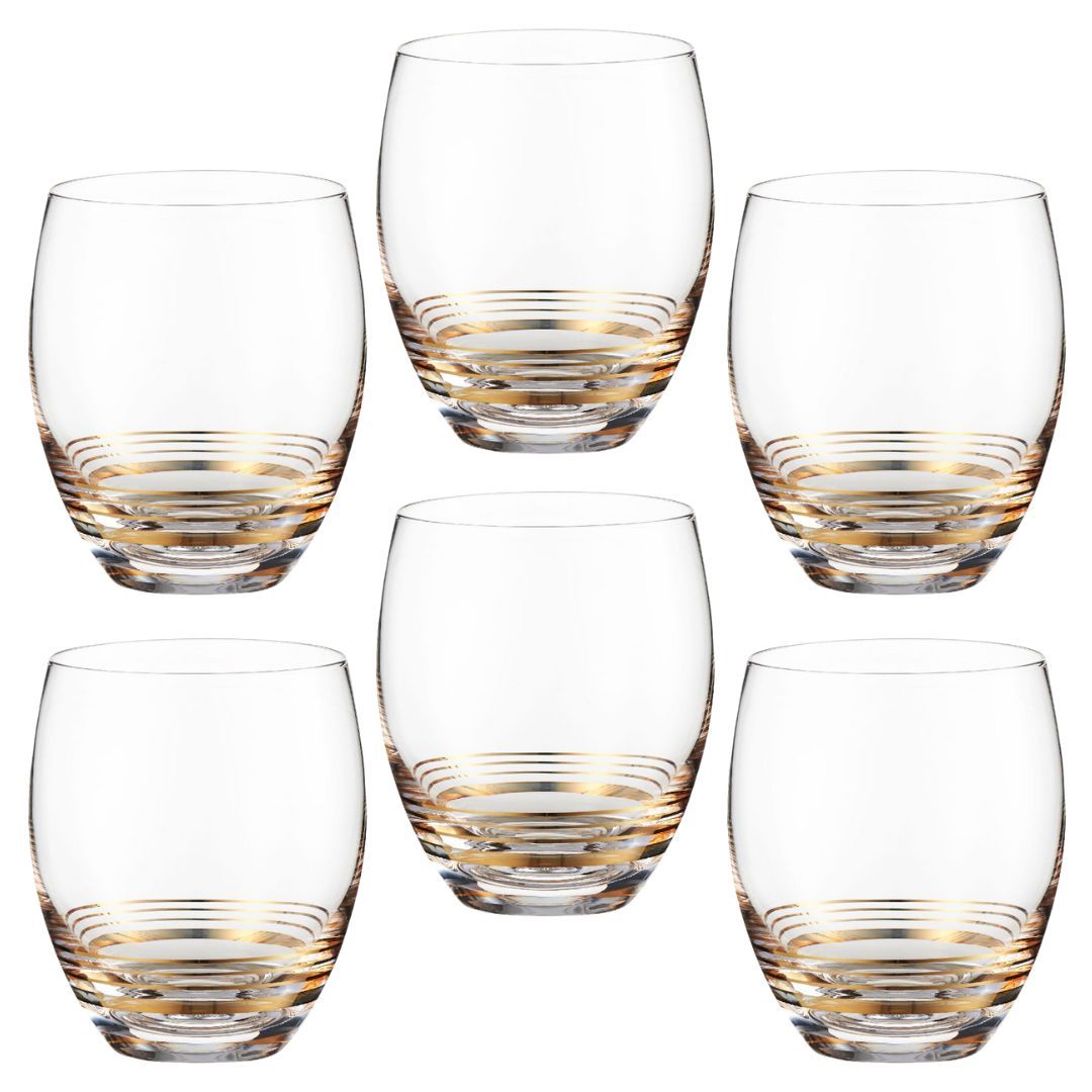 Zestaw szklanek 430 ml 6 sztuk AMARE GOLD