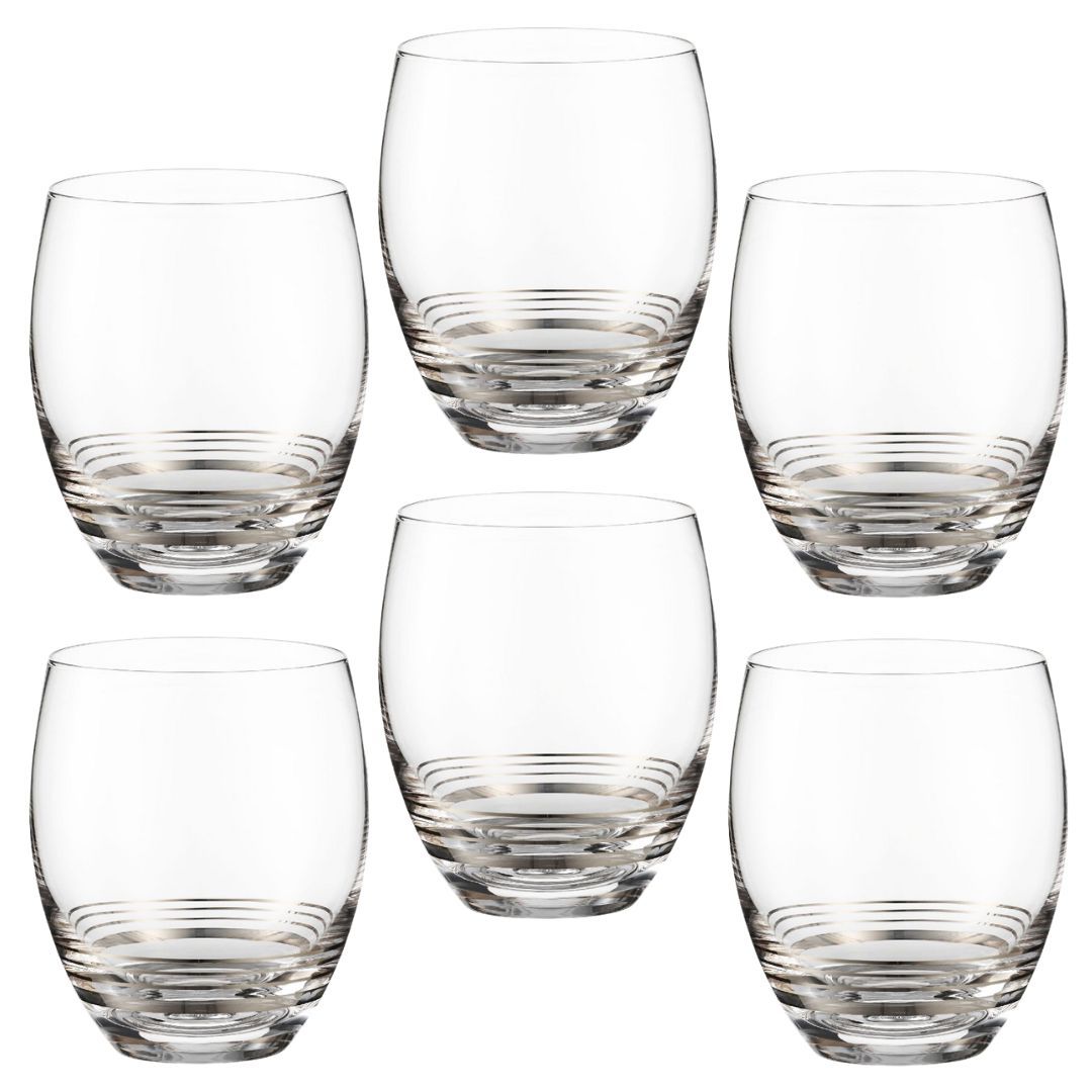 Zestaw szklanek 430 ml 6 sztuk AMARE PLATIN
