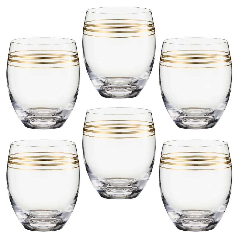 Zestaw szklanek 430 ml 6 sztuk TREMO GOLD