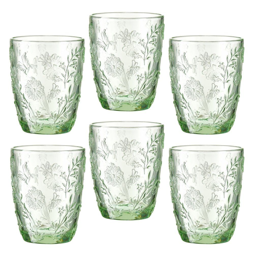 Zestaw szklanek zielonych 270 ml 6 sztuk MERIDA