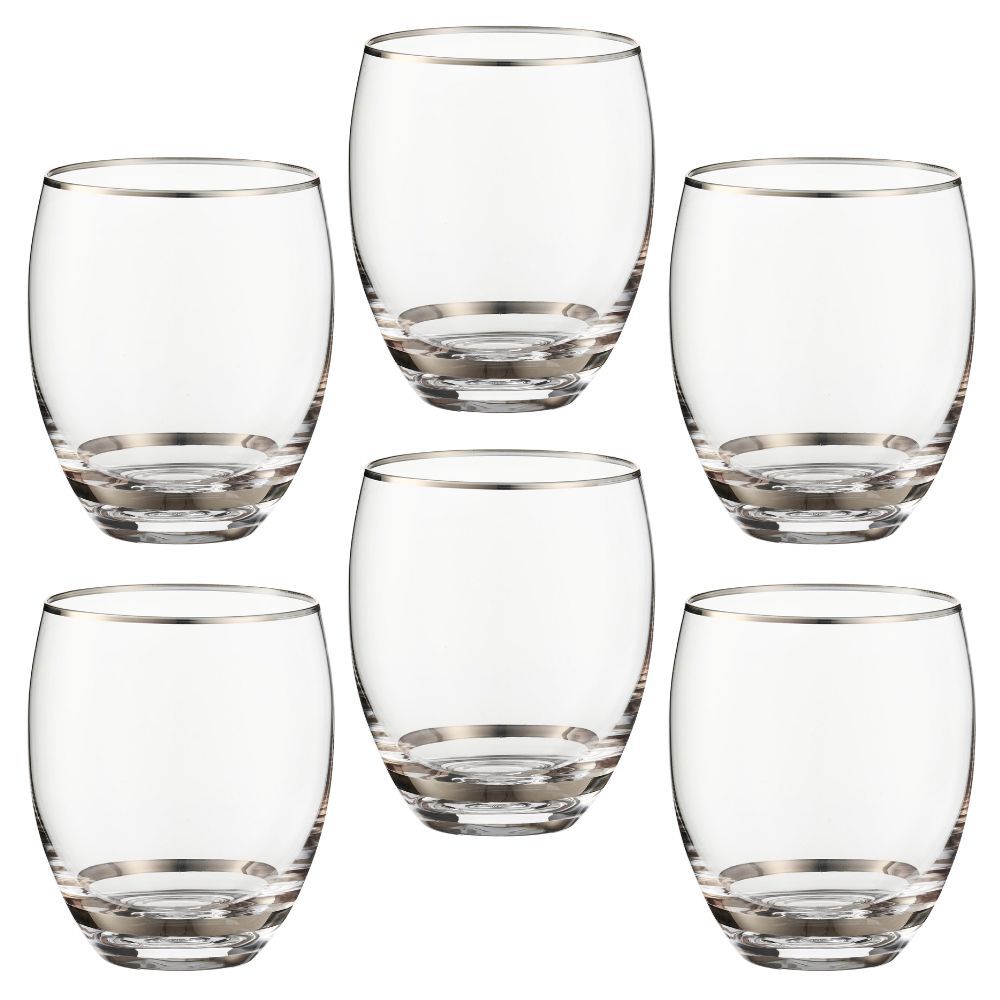 Zestaw szklanek 430 ml 6 sztuk QUELLA PLATIN